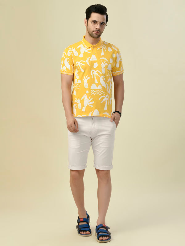 ALBION Men’s Cotton Blend T-Shirt - Soft & Stretchable - MANGO