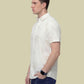Albion Off White Minimal Print Shirt – Premium Summer Casual Shirt for Men