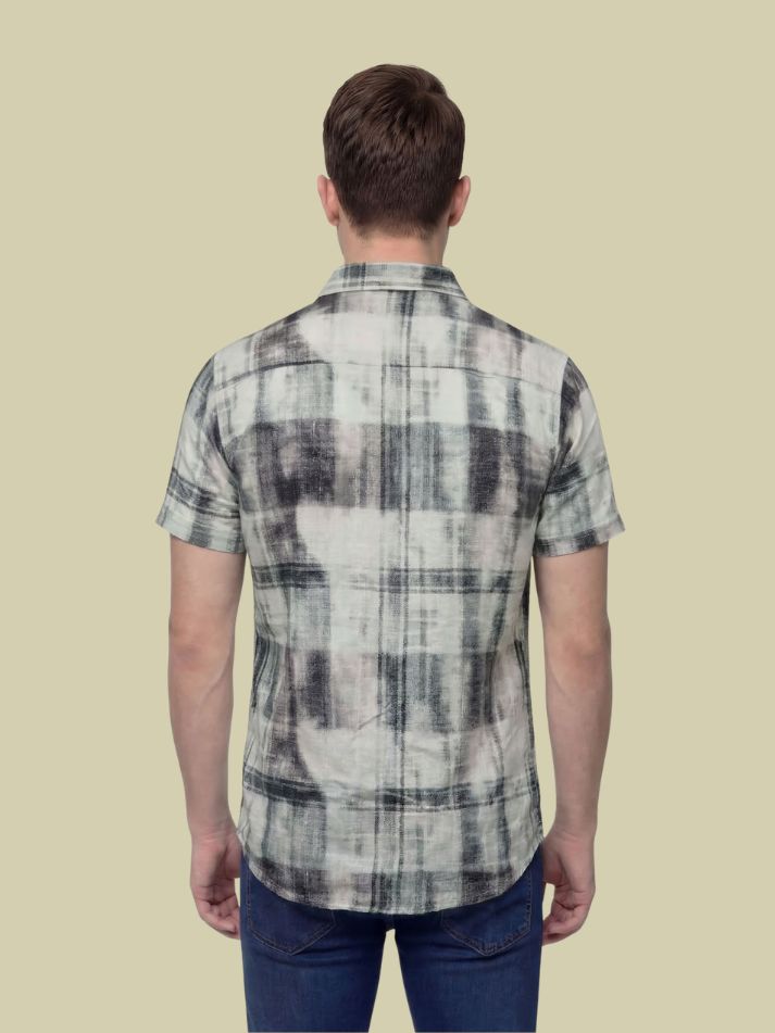 Albion Mint Green Check Shirt – Premium Casual Summer Shirt for Men