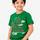 Albion Premium Cotton Kids Green Graphic Print T-Shirt