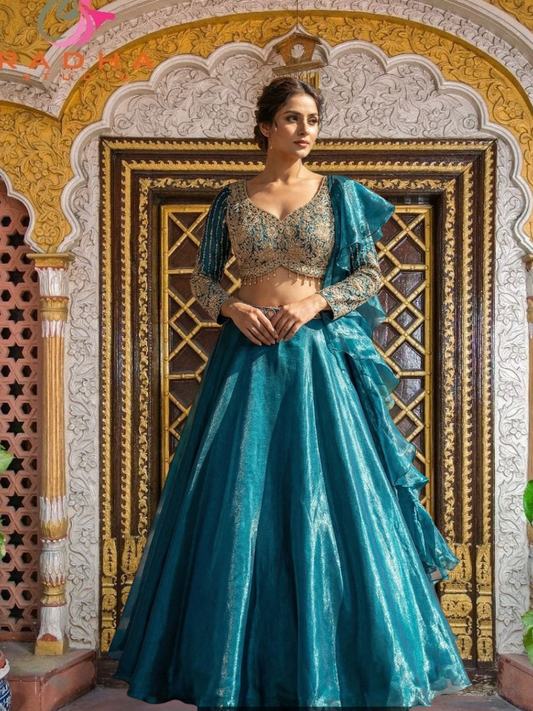 Albion Designer Women Lehenga Choli with Embroidered Blouse