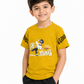 Albion Premium Cotton Kids Yellow Graphic Print T-Shirt