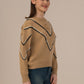 Albion Women’s Cozy Wool Sweater – Warm Winter Wear – Khaki