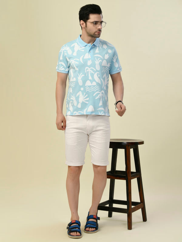 Albion Premium Cyan Sky Men T-Shirt