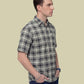 Albion Grey Check Shirt – Premium Casual Short Sleeve Shirt for Men
