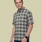 Albion Grey Check Shirt – Premium Casual Short Sleeve Shirt for Men