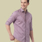 Albion Lavender Embroidered Shirt – Premium Party Wear Slim Fit Shirt for Men