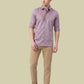 Albion Lavender Embroidered Shirt – Premium Party Wear Slim Fit Shirt for Men