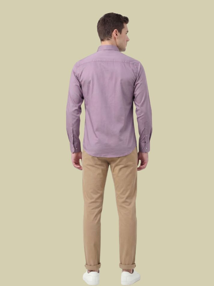 Albion Lavender Embroidered Shirt – Premium Party Wear Slim Fit Shirt for Men