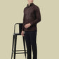 Albion Maroon Embroidered Shirt – Premium Party Wear Full Sleeve Shirt for Men