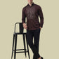 Albion Maroon Embroidered Shirt – Premium Party Wear Full Sleeve Shirt for Men