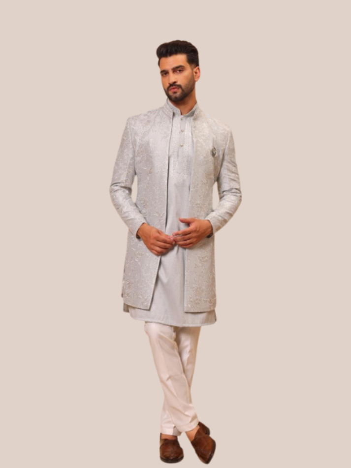Albion Men’s Traditional Indo-Western Ethnic Suit with Modern Fit