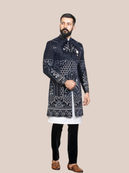 Albion Men’s Wedding Special Indo-Western Ethnic Suit Collection