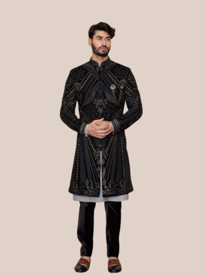 Albion Men’s Luxury Indo-Western Ethnic Suit for Special Occasions