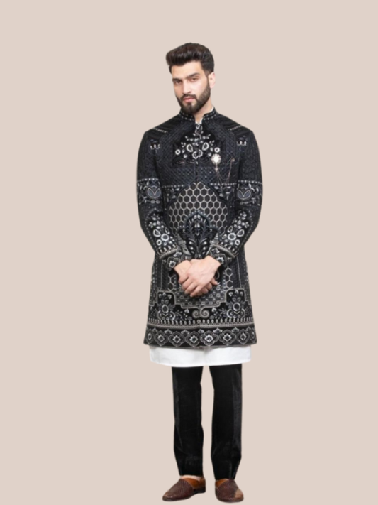 Albion Men’s Classic Indo-Western Suit – Perfect Ethnic Fusion Wear