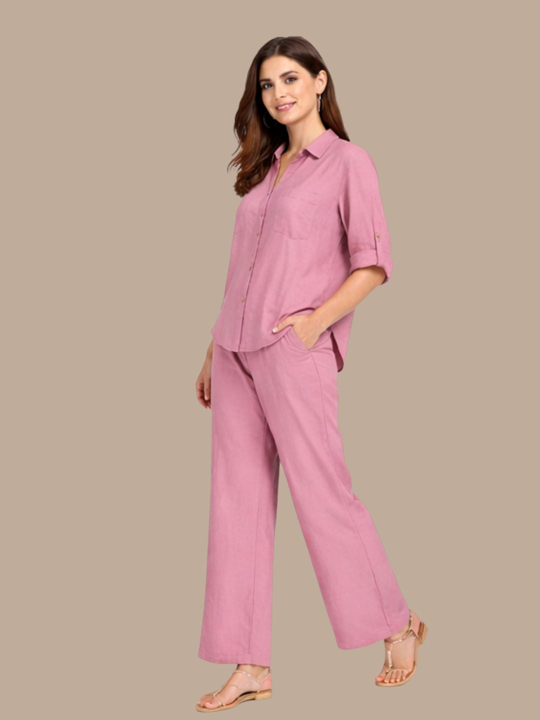 Albion Floral Printed Co-Ord Set for Women | Sleeveless Vest Top & Wide Leg Pant Set | Premium Stylish Outfit