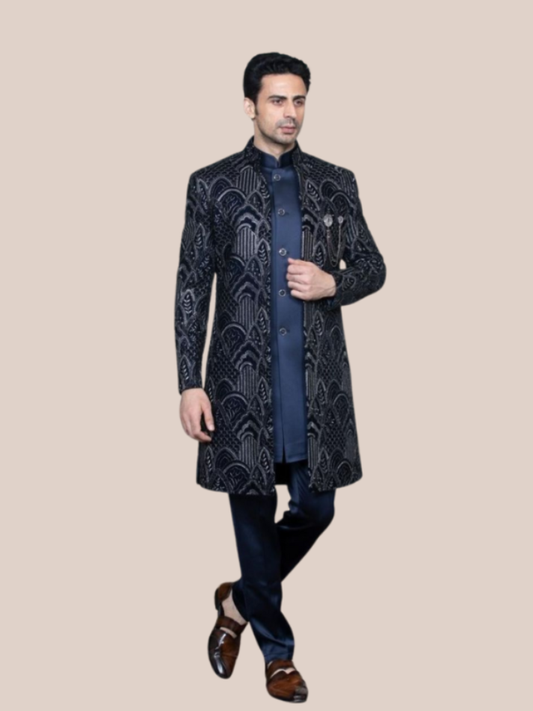 Albion Men's Stylish Indo Western Ethnic Suit With Contemporary Design