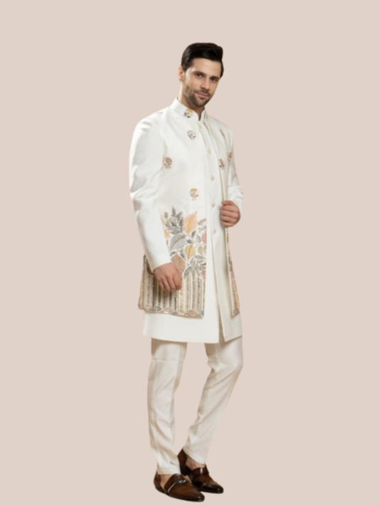 Albion Men Indo Western Suit for Wedding & Festive Wear