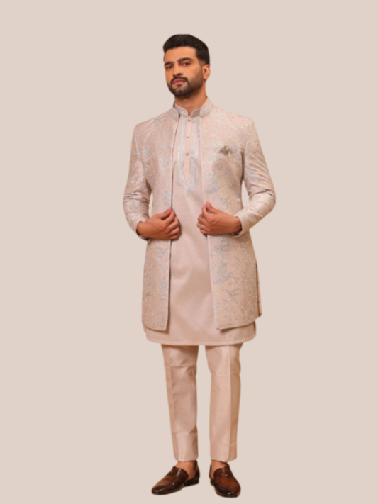 Albion contemporary men s indo western ethnic suit