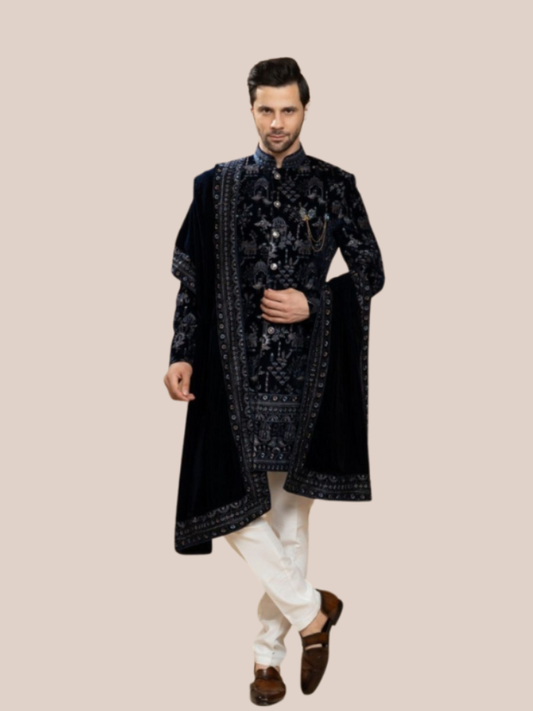 ALBION Designer Indo Western Suit – Men’s Wedding Wear