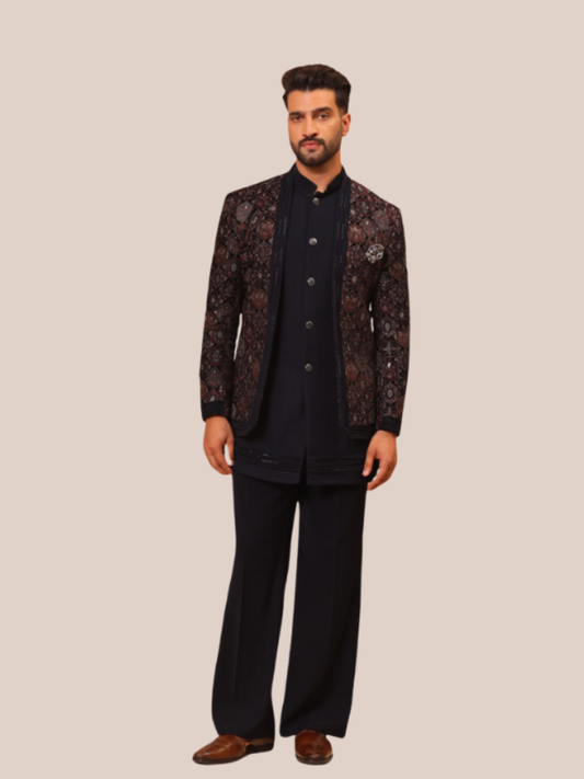 Albion men s ethnic indo western suit classic designer wear