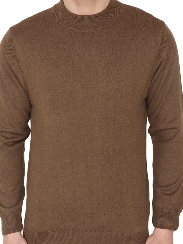 Albion Mens Winter Fawn Pullover – Full Sleeve Sweater