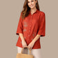 Albion Rust Embroidered Shirt & Pant Co-Ord Set for Women | Premium Loose Fit Stylish Outfit