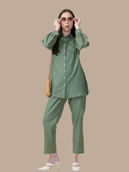 Albion Premium Ladies Napoleon Green Coordinate Set