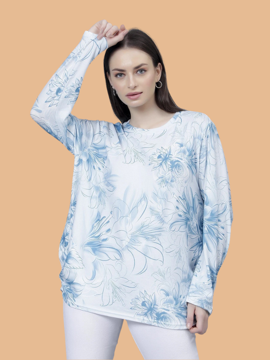 Albion Women Pre Winter Modern Printed Regular Fit Fashion Top