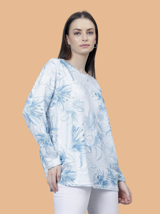 Albion Women Pre Winter Modern Printed Regular Fit Fashion Top