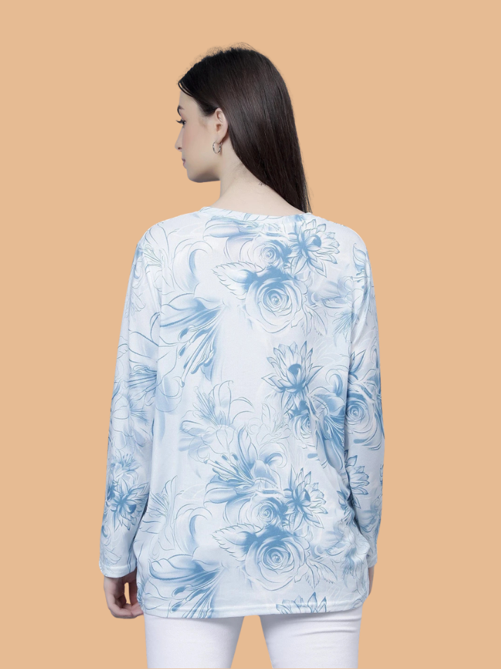 Albion Women Pre Winter Modern Printed Regular Fit Fashion Top