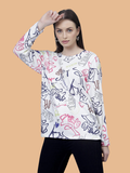 Albion Women Pre Winter Fashion Printed Daily Wear Top
