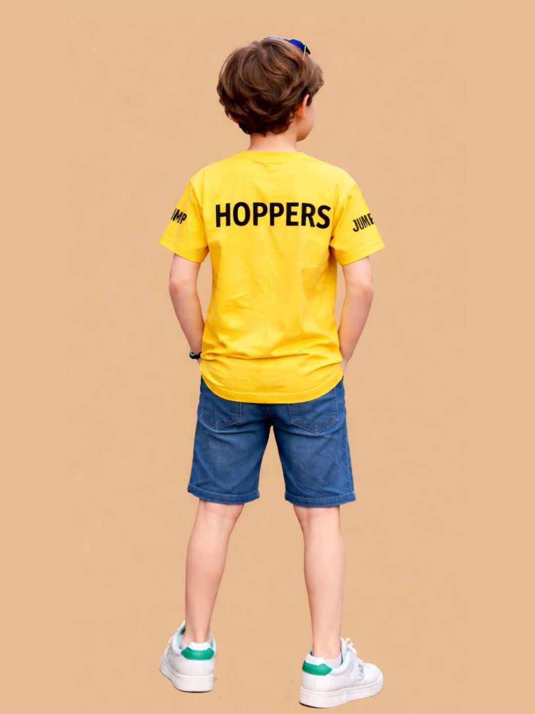 Albion Boys Yellow Graphic Printed T-Shirt | Frog Cartoon Casual Summer Cotton Tee for Kids