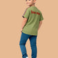 Albion Boys Pista Green Iron Man Graphic Printed T-Shirt | Superhero Casual Cotton Tee for Kids
