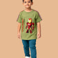 Albion Boys Pista Green Iron Man Graphic Printed T-Shirt | Superhero Casual Cotton Tee for Kids