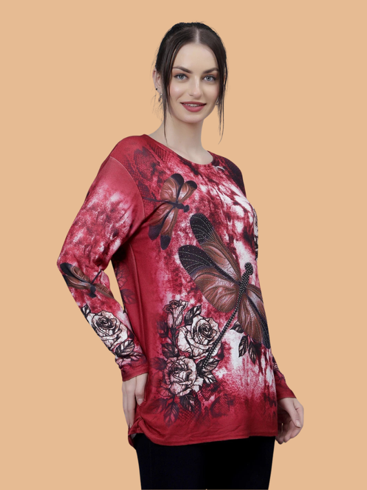 Albion Women Pre Winter Premium Stylish Printed Fashion Top