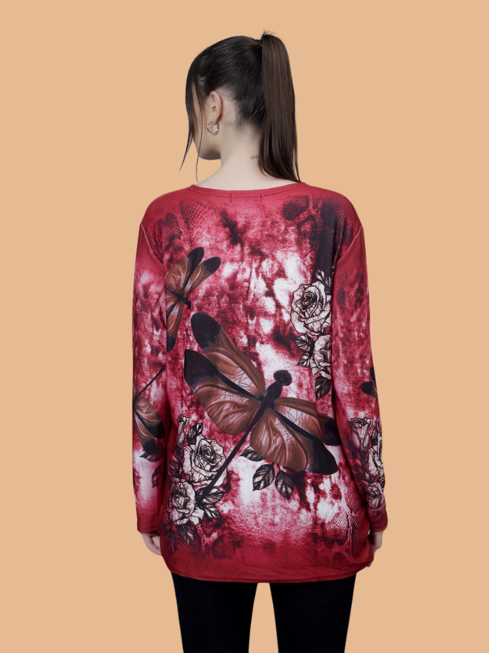 Albion Women Pre Winter Premium Stylish Printed Fashion Top