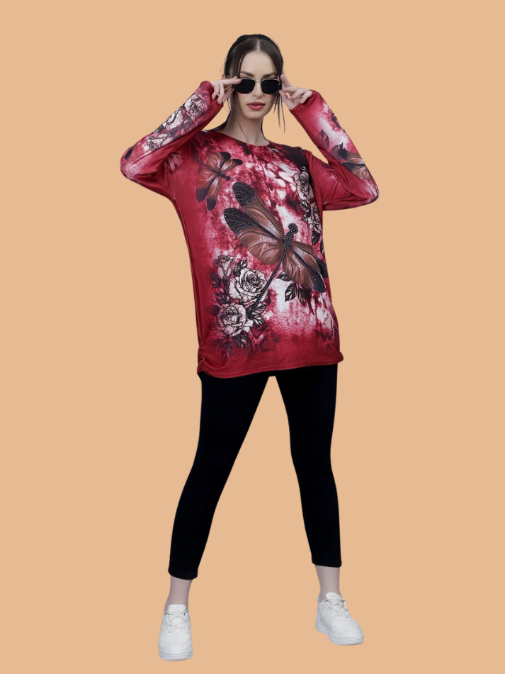 Albion Women Pre Winter Premium Stylish Printed Fashion Top