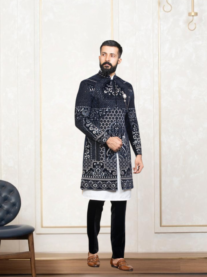 Albion Men’s Wedding Special Indo-Western Ethnic Suit Collection