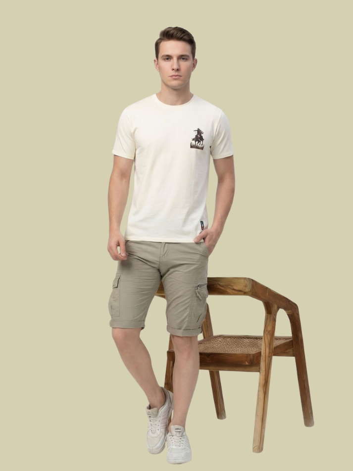 Albion Men’s Premium Graphic Print Off-White Casual T-Shirt – Stylish Streetwear Tee