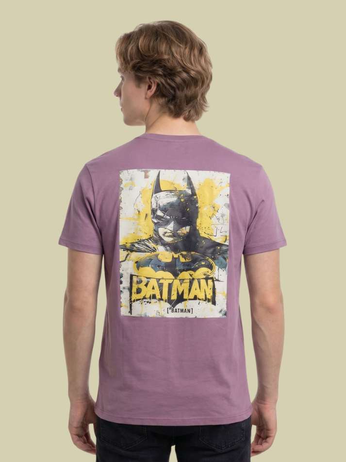 Albion Men’s Premium Graphic Print Casual T-Shirt – Stylish Mauve Streetwear