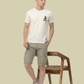 Albion Men’s Premium Graphic Print Off-White Casual T-Shirt – Stylish Streetwear Tee