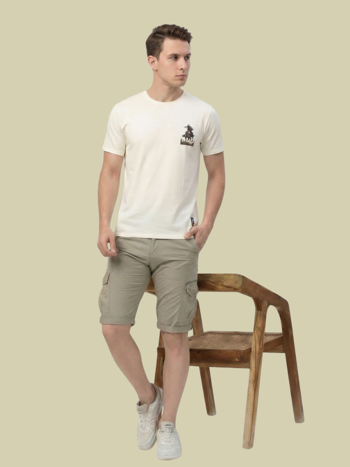 Albion Men’s Premium Graphic Print Off-White Casual T-Shirt – Stylish Streetwear Tee