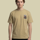 Albion Men’s Premium Khaki Graphic Print Casual T-Shirt