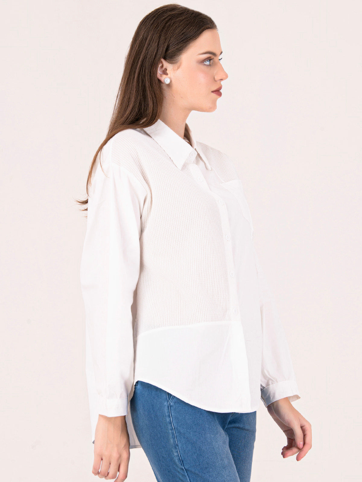 Albion White Smart Top for Women – Stylish & Comfortable