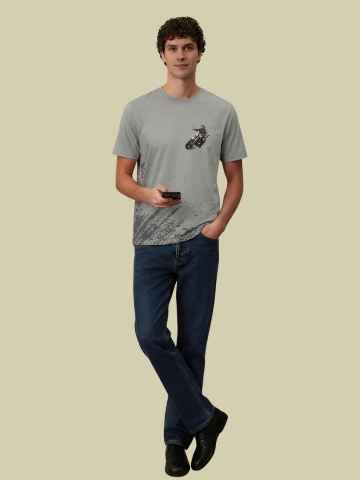 Albion Men’s Premium Graphic Print Casual T-Shirt