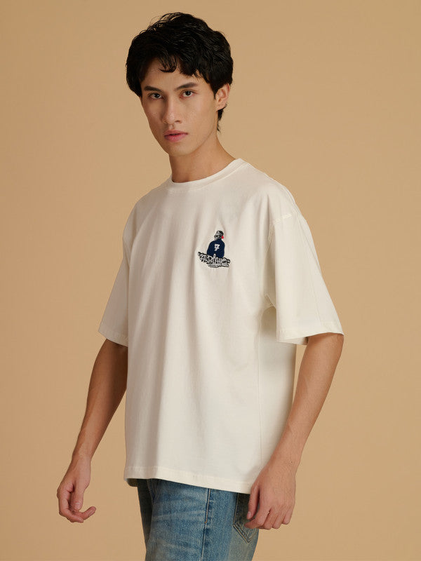 Albion Premium Cyan White Men T-Shirt