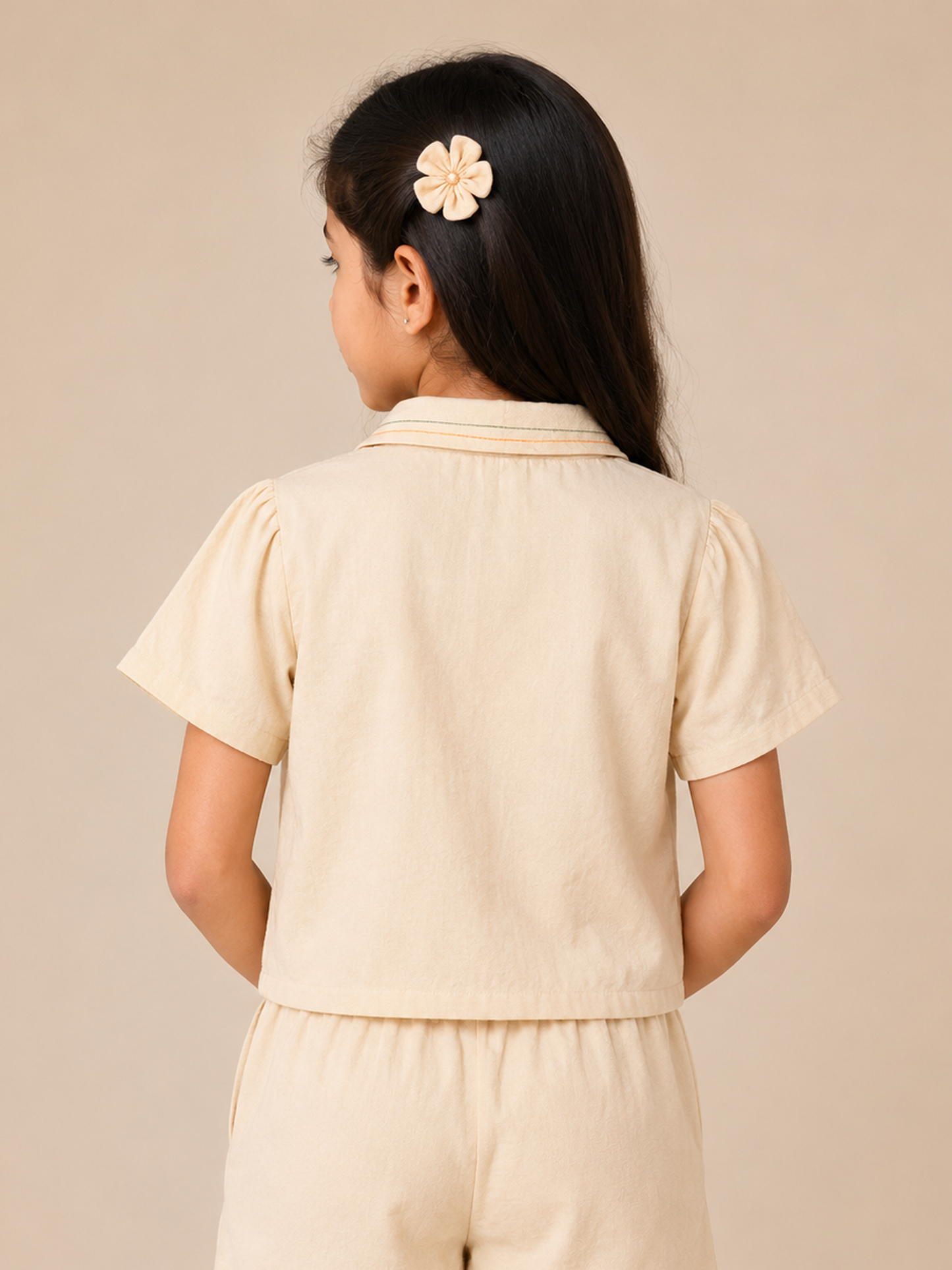 Albion Girls’ Stylish Co-Ord Set | Elegant Printed Top & Shorts Set | Comfortable Casual Summer Wear