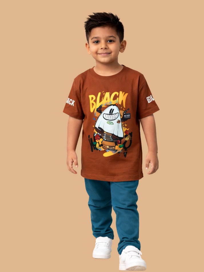 Albion Printed Cotton Kids T-Shirt – Premium Quality Soft Fabric Tee