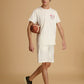 Albion Premium Mens Matching Cord Set | Short Sleeve Top + Shorts | Daily Wear